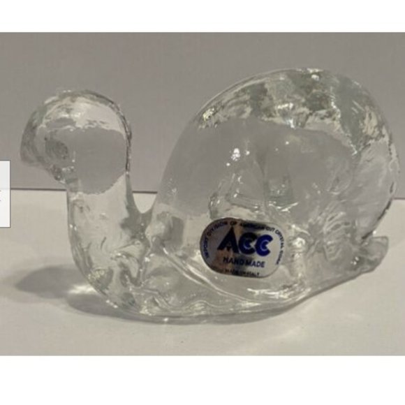 Italian Cut Crystal Glass Snail - Picture 2 of 5